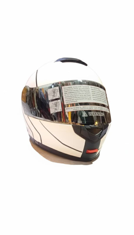 کلاه کاسکت فک متحرک TEKNO - سفید رنگ
