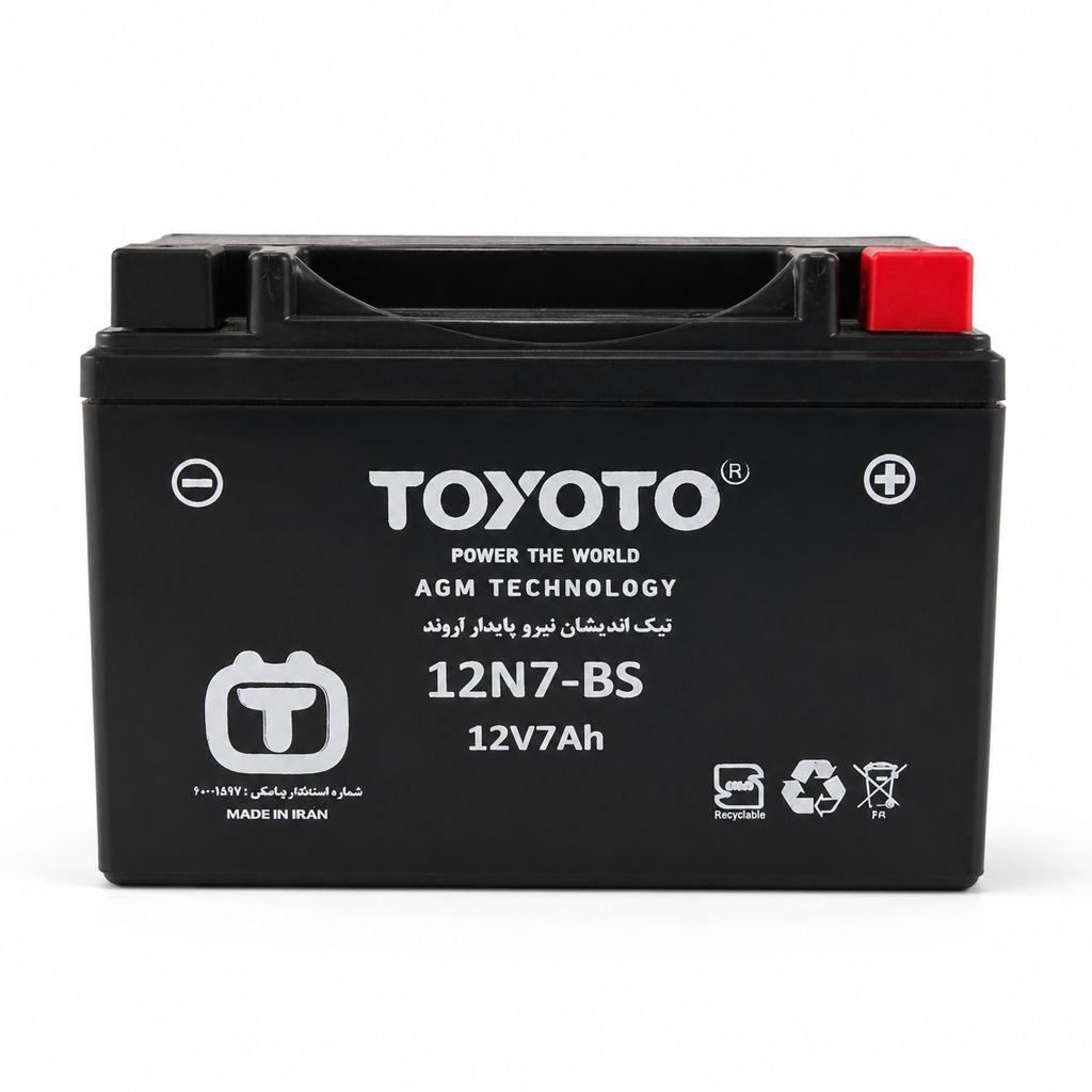 باتری موتورسیکلت TOYOTO مدل 12N7-BS
