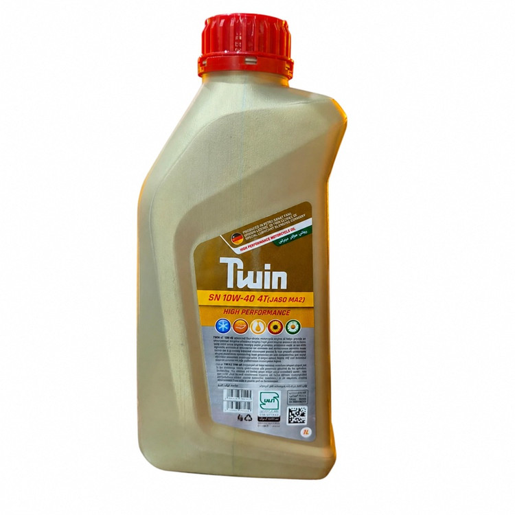 روغن موتور موتورسیکلت Twin SN 10W-40 4T حجم 1 لیتر