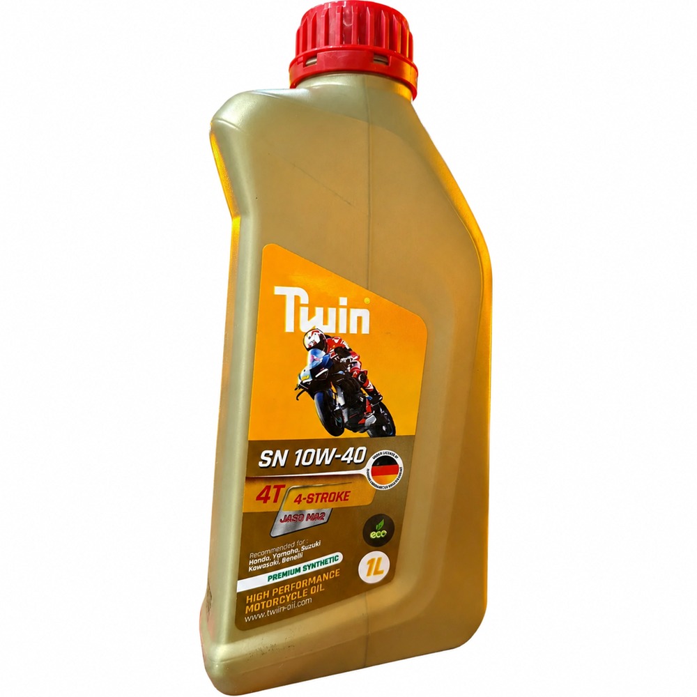 بطری روغن موتور چهار زمانه توین (Twin) مدل 10W-40 حجم یک لیتر