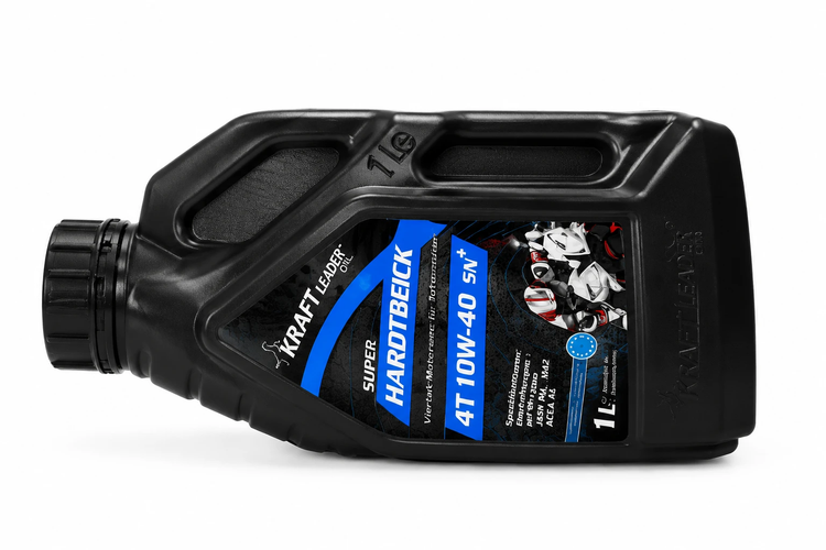 روغن موتور سیکلت کرافت لیدر مدل Super Hardtbeick گرانروی 10W-40 حجم ۱ لیتر (4T SN Plus)